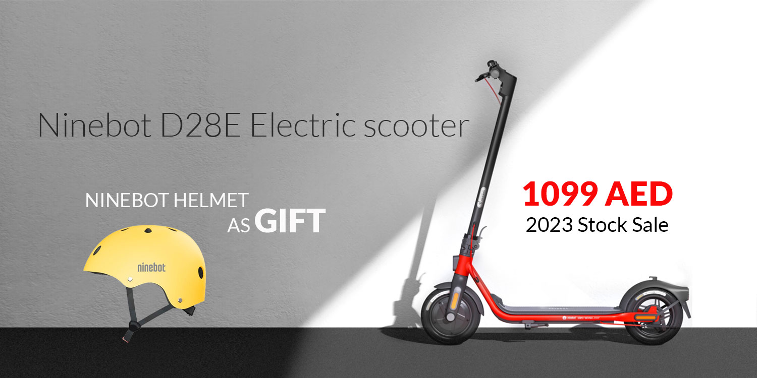 Ninebot D28E Electric scooter. 	Ninebot Halmet as Gift.